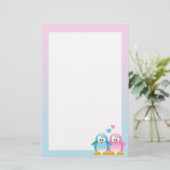 ペンギン・ラブ 便箋 (スタンド正面)