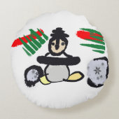 ペンギン ロック クリスマス ラウンドクッション (裏面)