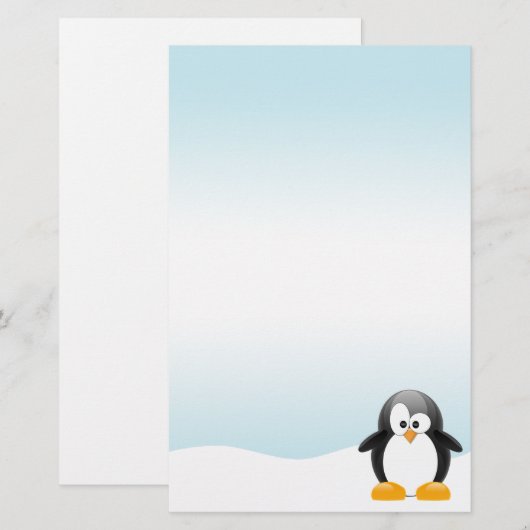 ペンギン 便箋 (正面/裏面)