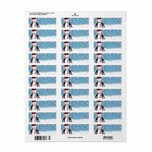 ペンギン：冬の住所 シール (フルシート)