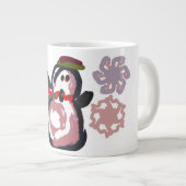 ペンギン 冬 ジャンボコーヒーマグカップ (正面右)