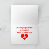 ペンギン: 幸せな父の日のパパおよびひよこ カード (内部)