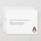 ペンギン 感謝のメッセージカード サンキューカード (裏面)