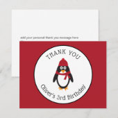 ペンギン 感謝のメッセージカード サンキューカード (正面/裏面)