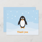 ペンギン 感謝の気持ちを伝えるカード サンキューカード (正面/裏面)