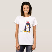 ペンギン 掃除 モップ クリーニング Tシャツ (正面フル)
