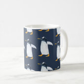 ペンギン:暗い水色(小) コーヒーマグカップ (正面右)