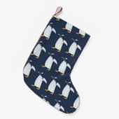 ペンギン:暗い水色(小) スモールクリスマスストッキング (正面 (吊り時))