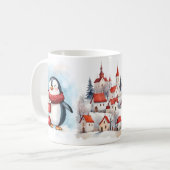 ペンギン「目覚めよ、輝け」ウィンターマグ コーヒーマグカップ (正面左)