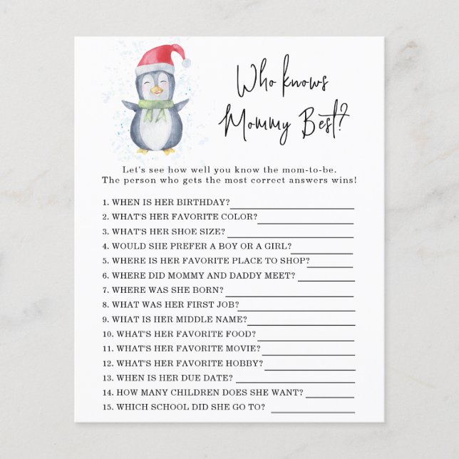 ペンギン – 誰がママを知っ最高のている (正面)