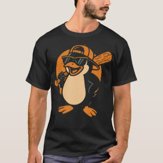 ペンギン+野球+パンダの野球 Tシャツ