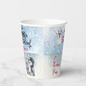 ペンギン |雪だるまウィンターワンダーランド第1誕生日 紙コップ (右)