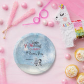 ペンギン |雪だるまウィンターワンダーランド1回目の誕生日P ペーパープレート (パーティー)