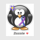 ペンギン（青と紫） シール (シート)