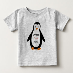 ペンギン、Gigiおよび名前 ベビーTシャツ
