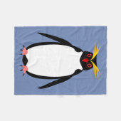 ペンギン rockhopper もしくは マカロニ フリースブランケット (正面(横))
