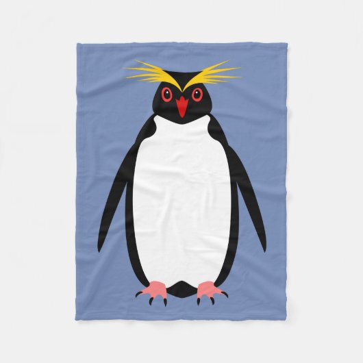 ペンギン rockhopper もしくは マカロニ フリースブランケット (正面)
