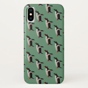 ペンギンFrenzy iPhone Xケース(緑) X ケース