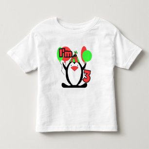 ペンギンIは3誕生日Tシャツとギフト トドラーTシャツ