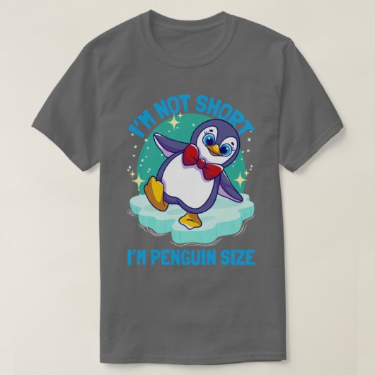 ペンギンImは短くないImペンギンサイズ3 Tシャツ (デザイン正面)
