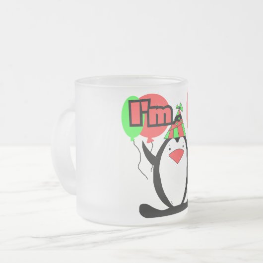 ペンギンI'm 2 T – シャツとギフト フロストグラスマグカップ (正面左)