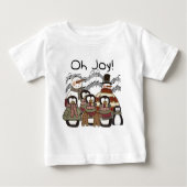 ペンギンOh JoyクリスマスTシャツ&ギフト ベビーTシャツ (正面)