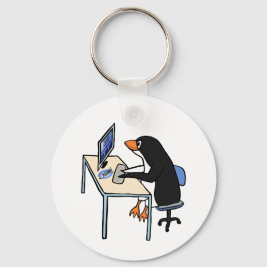 ペンギンtuxシステム管理者 キーホルダー (正面)