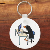 ペンギンtuxシステム管理者 キーホルダー (正面)