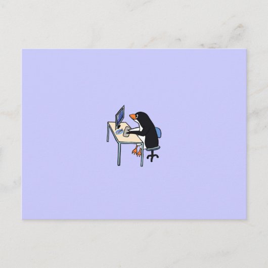 ペンギンtuxシステム管理者 ポストカード (正面)