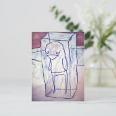 ペンギ凍っていン ポストカード (スタンド正面)