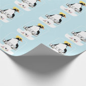ペンギ日本のン書のアレ読ン ラッピングペーパー (角)