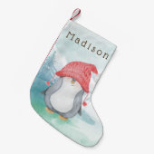 ペンギ間抜けン スモールクリスマスストッキング (正面 (吊り時))