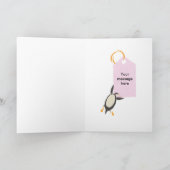 ペンギ飛んでいるン誕生日カード カード (内部)