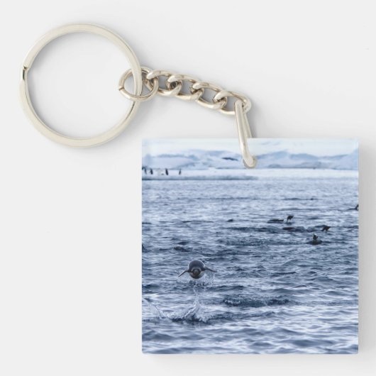 ペンギ飛んでいるン キーホルダー (正面)