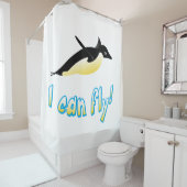 ペンギ飛んでいるン シャワーカーテン (インサイチュ)