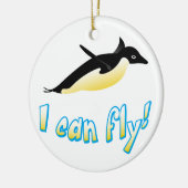 ペンギ飛んでいるン セラミックオーナメント (左)