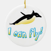 ペンギ飛んでいるン セラミックオーナメント (裏面)