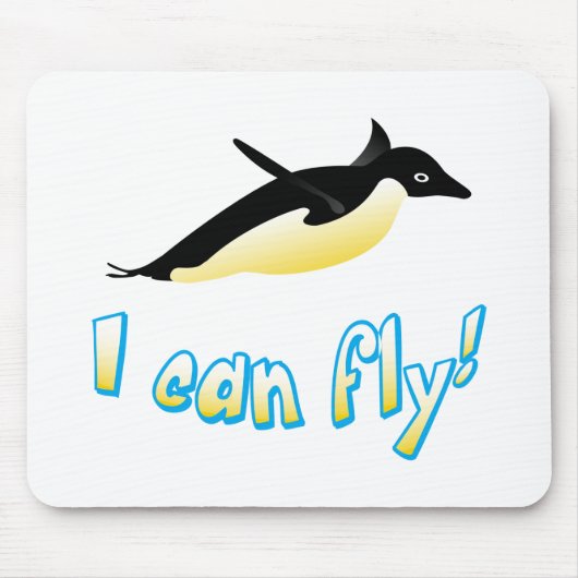 ペンギ飛んでいるン マウスパッド (正面)