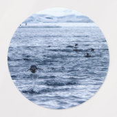 ペンギ飛んでいるン ラベル (デザイン2)