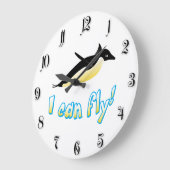 ペンギ飛んでいるン ラージ壁時計 (傾斜)