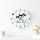 ペンギ飛んでいるン ラージ壁時計 (ホーム)