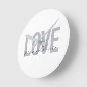 ペンクールシシンプルルバニモダンア·デザイン·ラブ ラウンド壁時計 (傾斜)