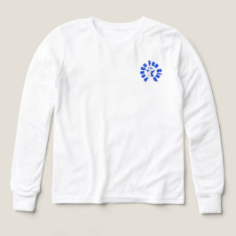 ペングハッピーペンギンおもしろいクラブ（ブルー – W）ロングスリーブ