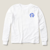 ペングハッピーペンギンおもしろいクラブ（ブルー – W）ロングスリーブ (デザイン正面)