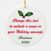 ペンサコパーソナライズされたラフロリダ セラミックオーナメント (裏面)