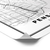 ペンサコーラの地図 ポスター (角)