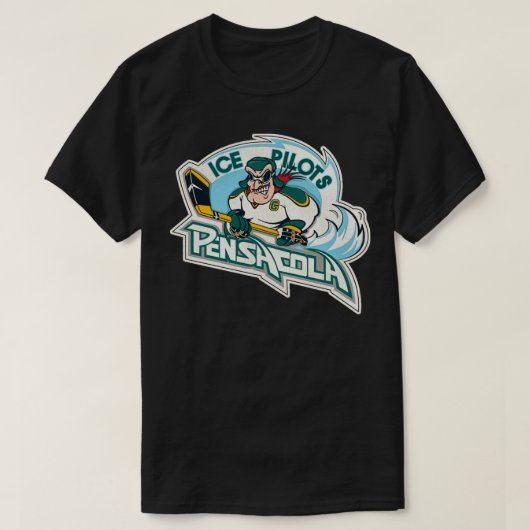 ペンサコーラアイスパイロットレトロアンチェンドアイスホッケー Tシャツ (デザイン正面)