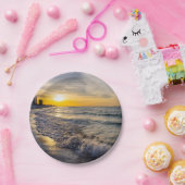 ペンサコーラスプラッシングウェーブズサンライズ紙プレート ペーパープレート (パーティー)