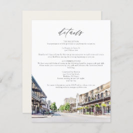 ペンサコーラダウンタウンウォーターカラーフロリダ詳細カード 招待状