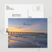 ペンサコーラビーチの海岸線でのサンライズ感謝カード ポストカード (正面/裏面)